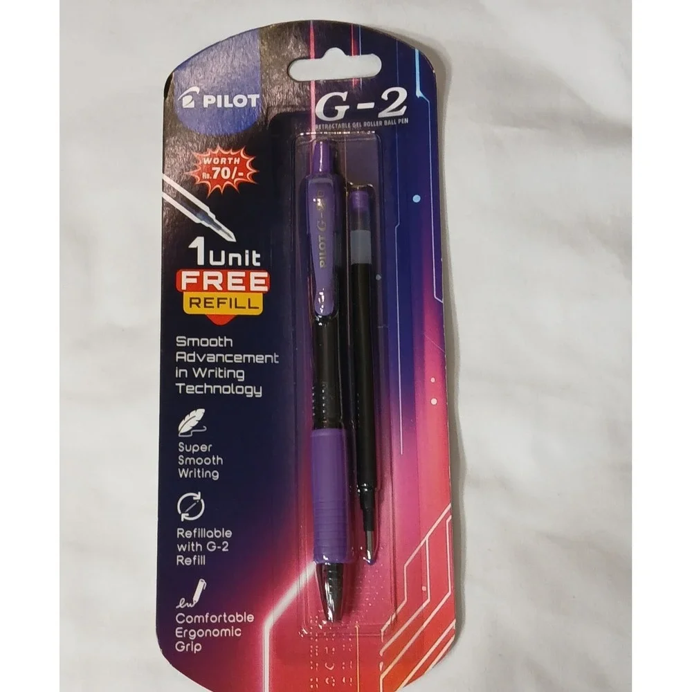 Brand New - Pilot G2 Gel Pens & Refills, Purple, 0.7mm fine